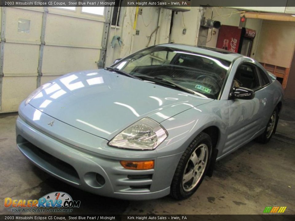 2003 Mitsubishi Eclipse GS Coupe Steel Blue Pearl / Midnight Photo #11