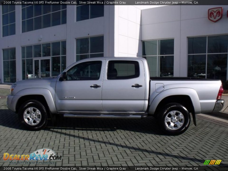 2008 Toyota Tacoma V6 SR5 PreRunner Double Cab Silver Streak Mica / Graphite Gray Photo #2