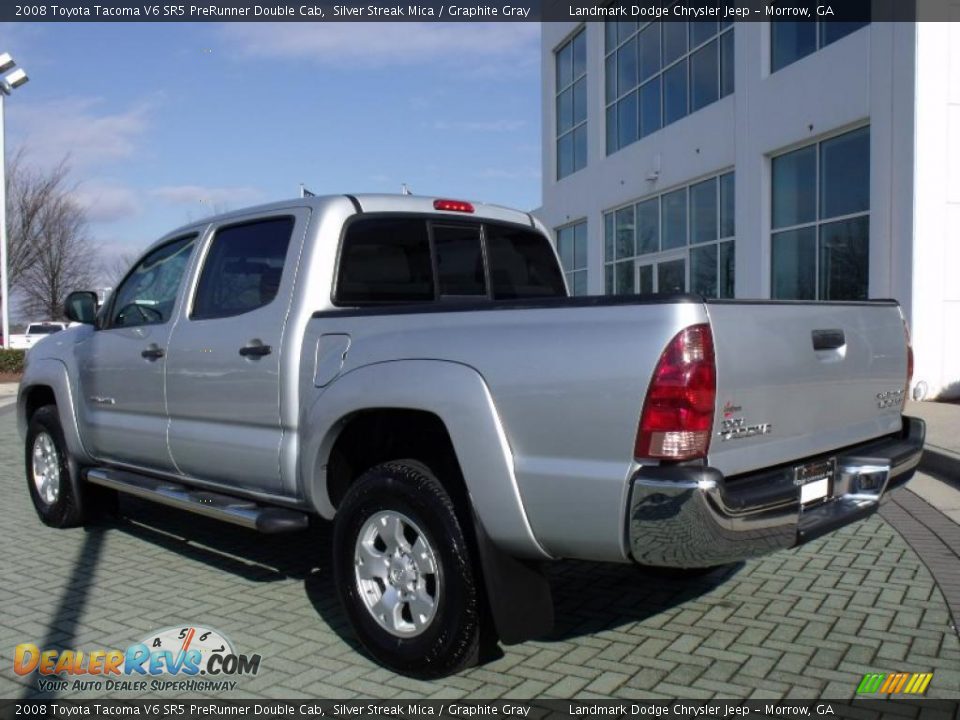 2008 Toyota Tacoma V6 SR5 PreRunner Double Cab Silver Streak Mica / Graphite Gray Photo #3