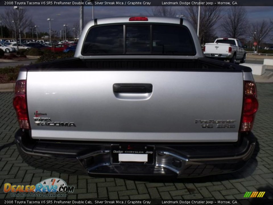 2008 Toyota Tacoma V6 SR5 PreRunner Double Cab Silver Streak Mica / Graphite Gray Photo #4