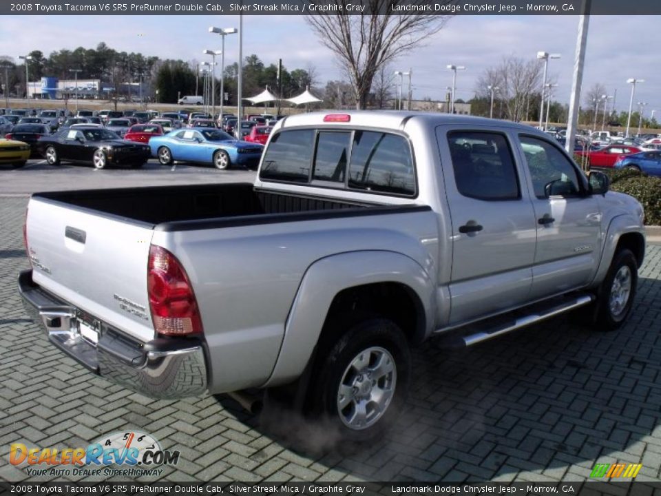 2008 Toyota Tacoma V6 SR5 PreRunner Double Cab Silver Streak Mica / Graphite Gray Photo #5
