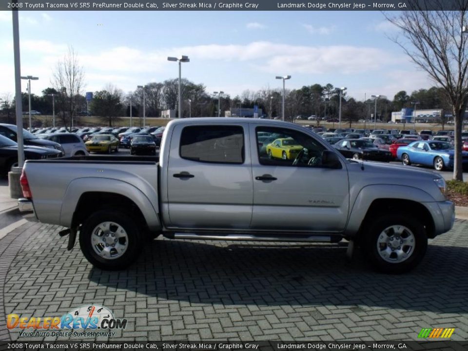 2008 Toyota Tacoma V6 SR5 PreRunner Double Cab Silver Streak Mica / Graphite Gray Photo #6