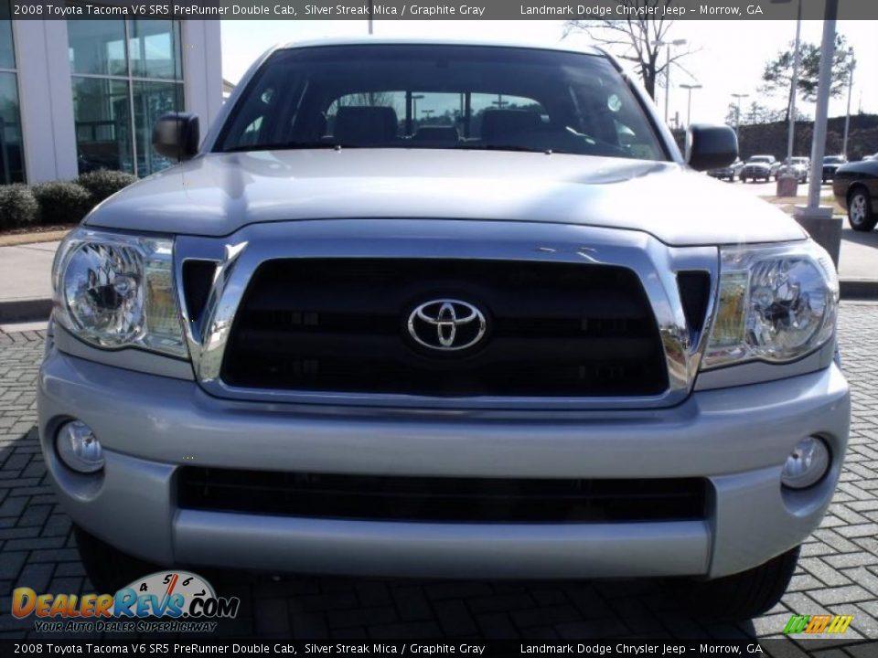2008 Toyota Tacoma V6 SR5 PreRunner Double Cab Silver Streak Mica / Graphite Gray Photo #8