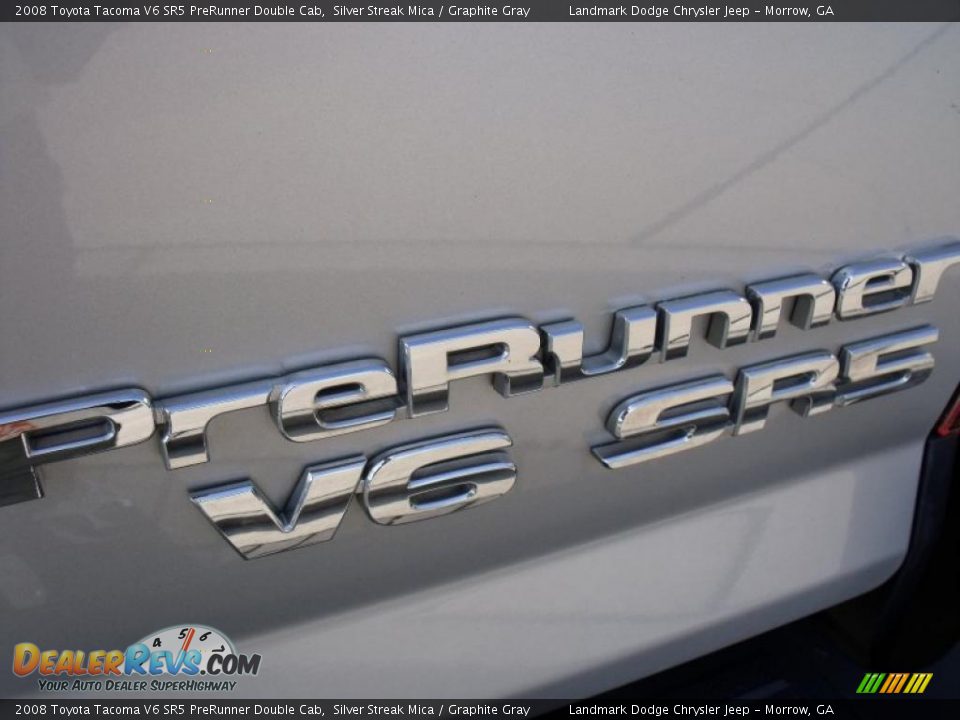 2008 Toyota Tacoma V6 SR5 PreRunner Double Cab Silver Streak Mica / Graphite Gray Photo #16