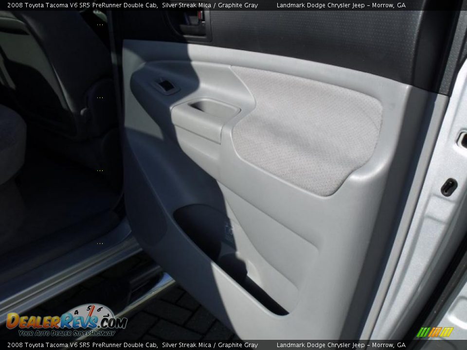 2008 Toyota Tacoma V6 SR5 PreRunner Double Cab Silver Streak Mica / Graphite Gray Photo #18