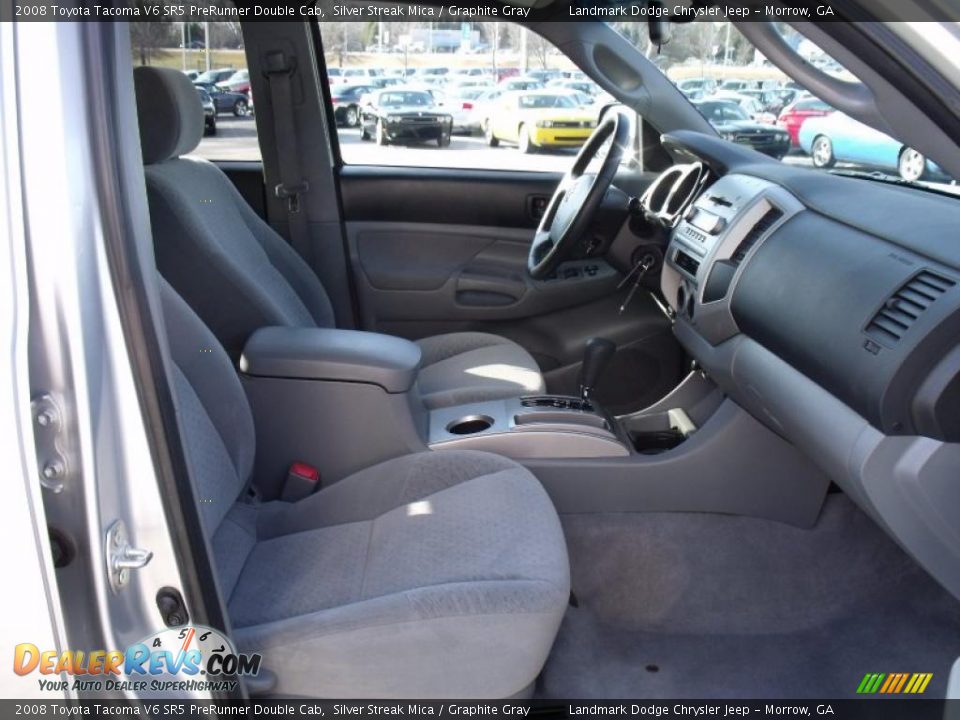 2008 Toyota Tacoma V6 SR5 PreRunner Double Cab Silver Streak Mica / Graphite Gray Photo #19