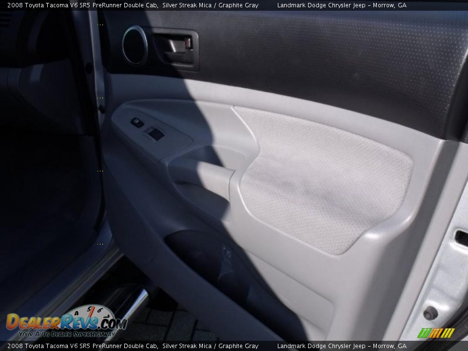 2008 Toyota Tacoma V6 SR5 PreRunner Double Cab Silver Streak Mica / Graphite Gray Photo #20