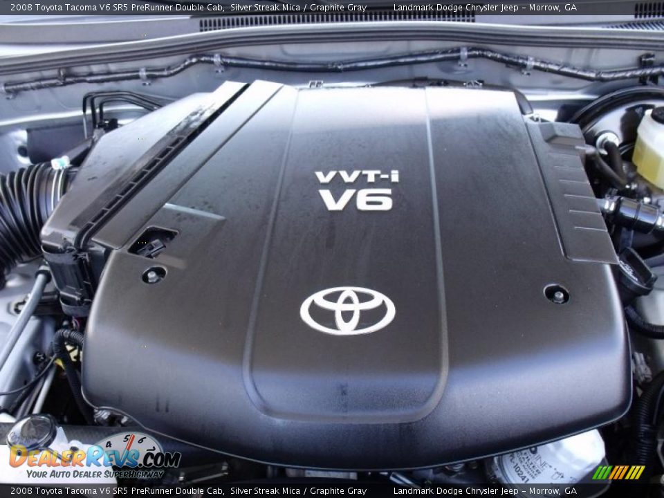 2008 Toyota Tacoma V6 SR5 PreRunner Double Cab Silver Streak Mica / Graphite Gray Photo #28