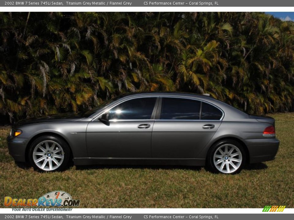 2002 BMW 7 Series 745Li Sedan Titanium Grey Metallic / Flannel Grey Photo #2