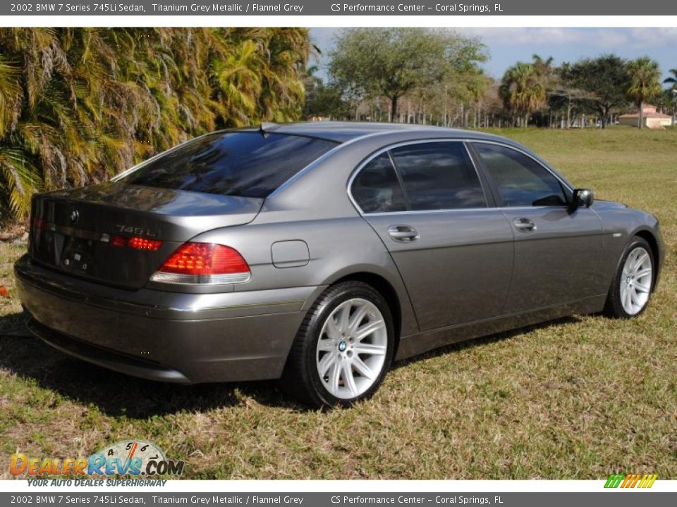 2002 BMW 7 Series 745Li Sedan Titanium Grey Metallic / Flannel Grey Photo #4