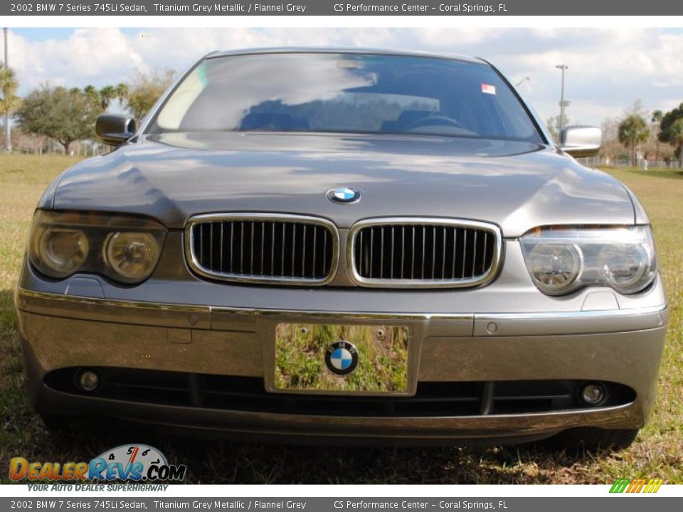 2002 BMW 7 Series 745Li Sedan Titanium Grey Metallic / Flannel Grey Photo #7