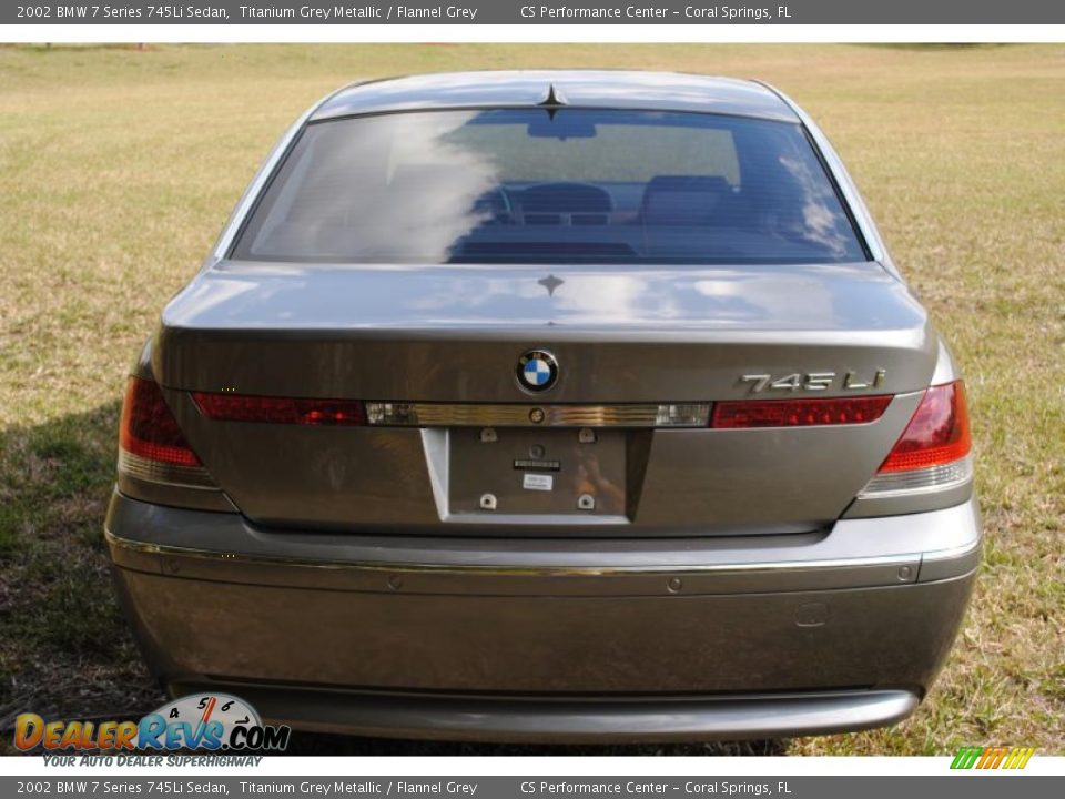 2002 BMW 7 Series 745Li Sedan Titanium Grey Metallic / Flannel Grey Photo #9