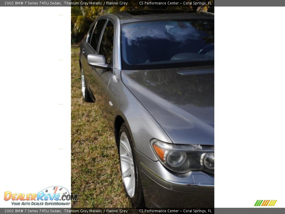 2002 BMW 7 Series 745Li Sedan Titanium Grey Metallic / Flannel Grey Photo #10