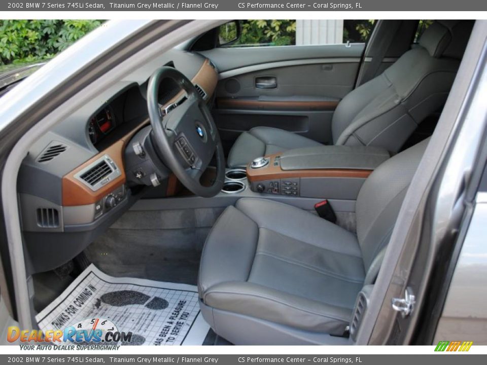 2002 BMW 7 Series 745Li Sedan Titanium Grey Metallic / Flannel Grey Photo #15