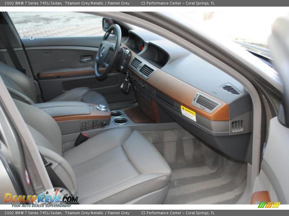 2002 BMW 7 Series 745Li Sedan Titanium Grey Metallic / Flannel Grey Photo #17
