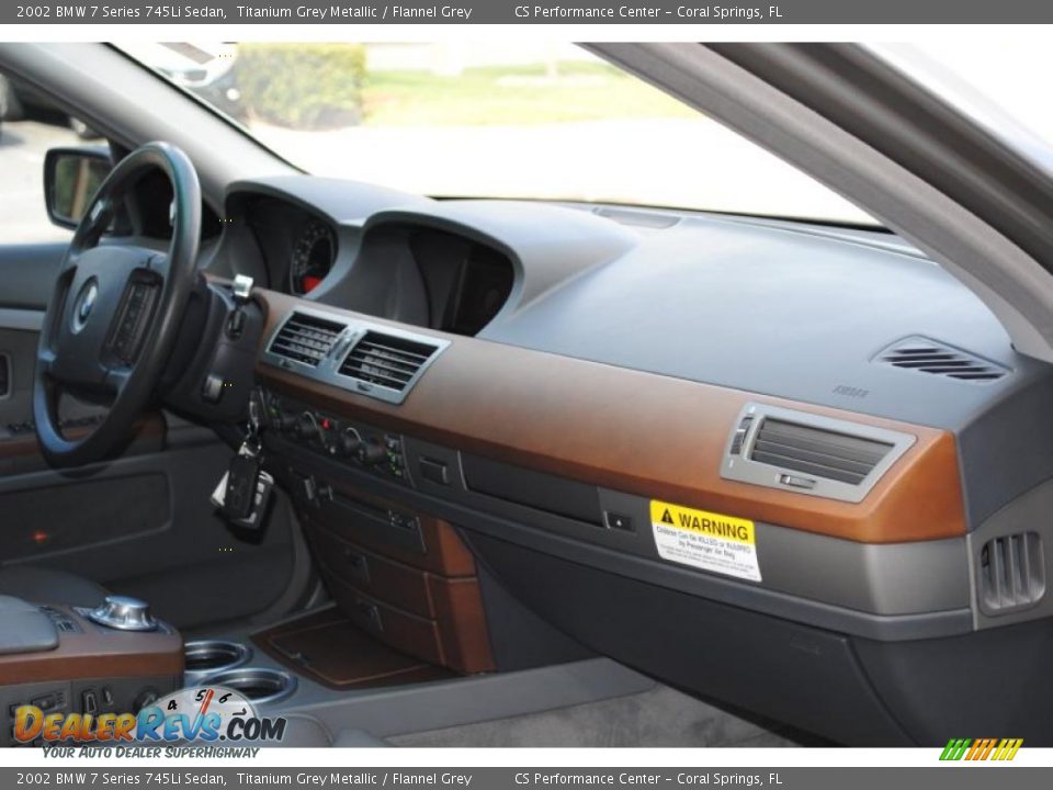 2002 BMW 7 Series 745Li Sedan Titanium Grey Metallic / Flannel Grey Photo #28