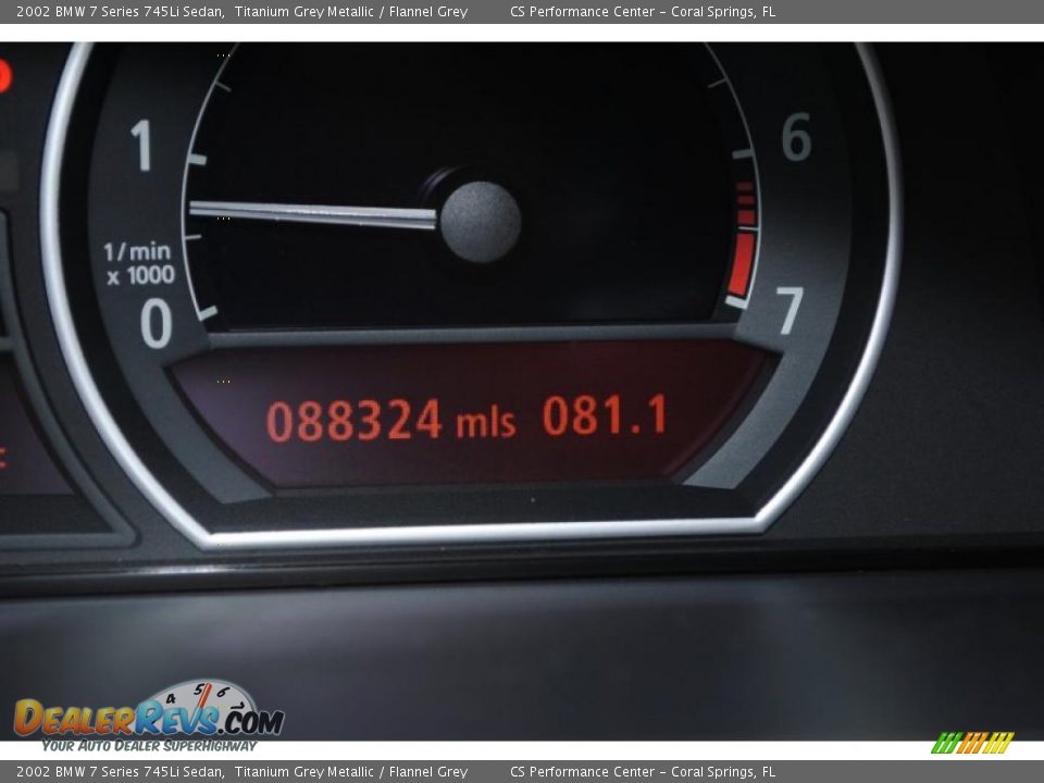 2002 BMW 7 Series 745Li Sedan Titanium Grey Metallic / Flannel Grey Photo #36