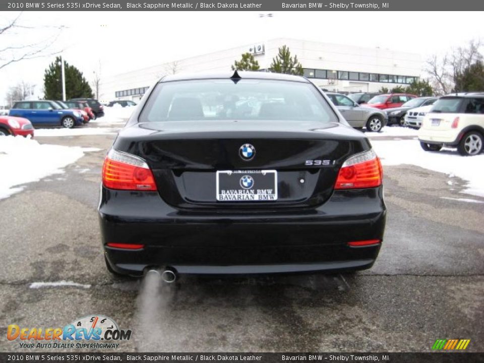 2010 BMW 5 Series 535i xDrive Sedan Black Sapphire Metallic / Black Dakota Leather Photo #4