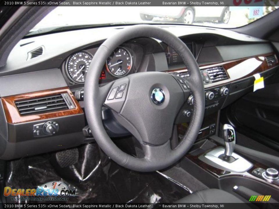 2010 BMW 5 Series 535i xDrive Sedan Black Sapphire Metallic / Black Dakota Leather Photo #9