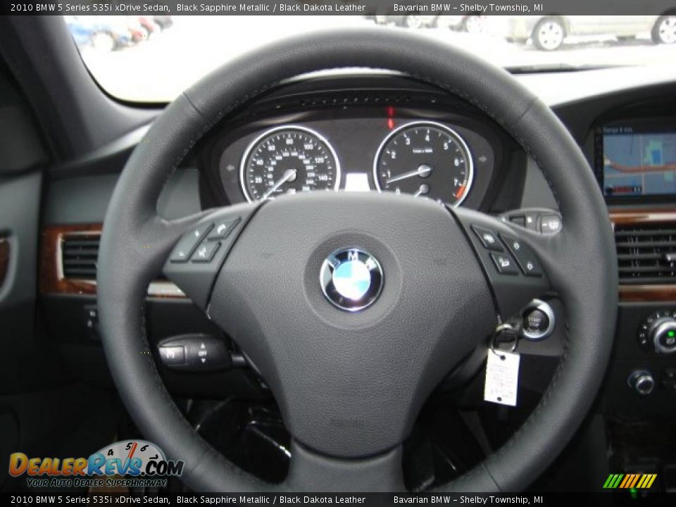 2010 BMW 5 Series 535i xDrive Sedan Black Sapphire Metallic / Black Dakota Leather Photo #16