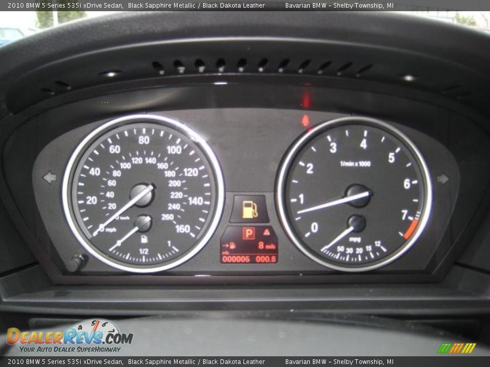 2010 BMW 5 Series 535i xDrive Sedan Black Sapphire Metallic / Black Dakota Leather Photo #17