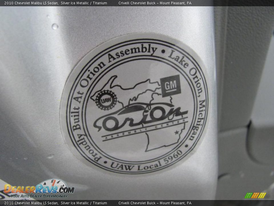 2010 Chevrolet Malibu LS Sedan Silver Ice Metallic / Titanium Photo #30