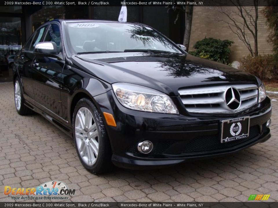 2009 Mercedes-Benz C 300 4Matic Sport Black / Grey/Black Photo #3
