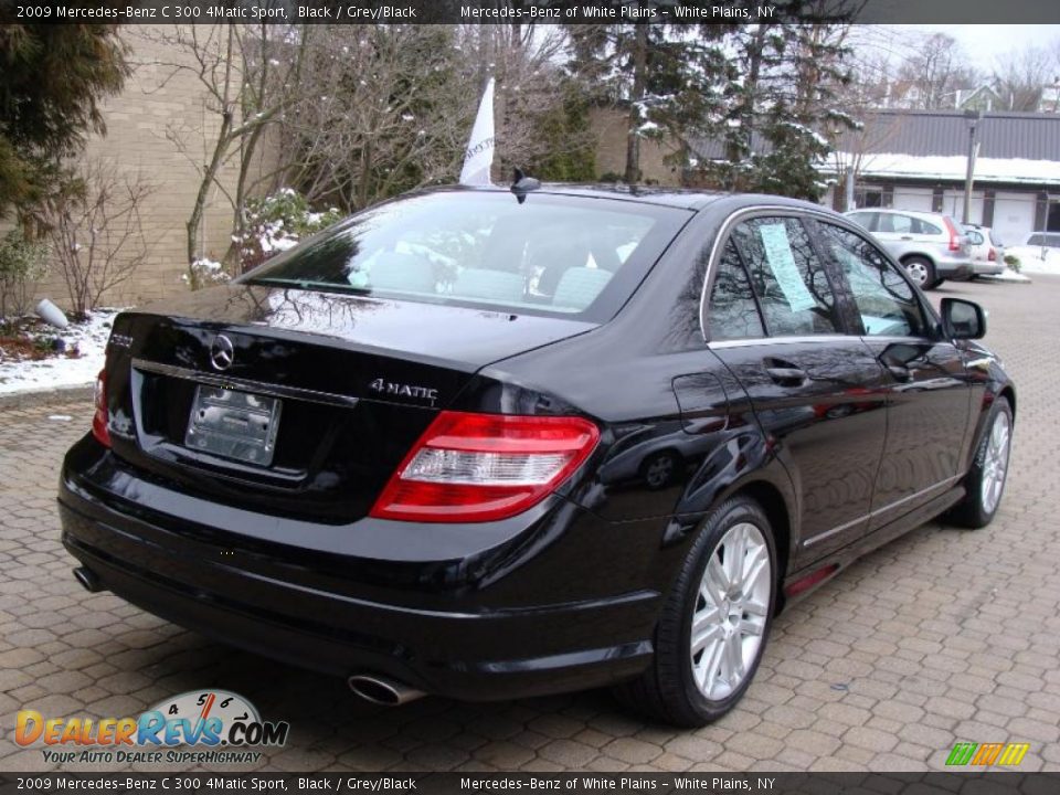 2009 Mercedes-Benz C 300 4Matic Sport Black / Grey/Black Photo #4
