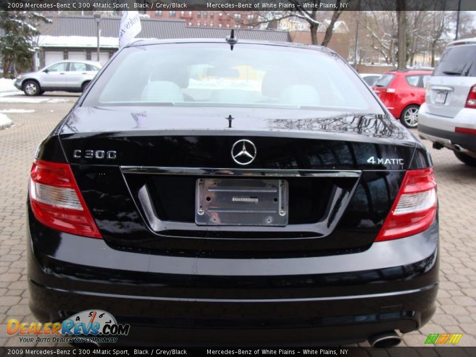 2009 Mercedes-Benz C 300 4Matic Sport Black / Grey/Black Photo #5