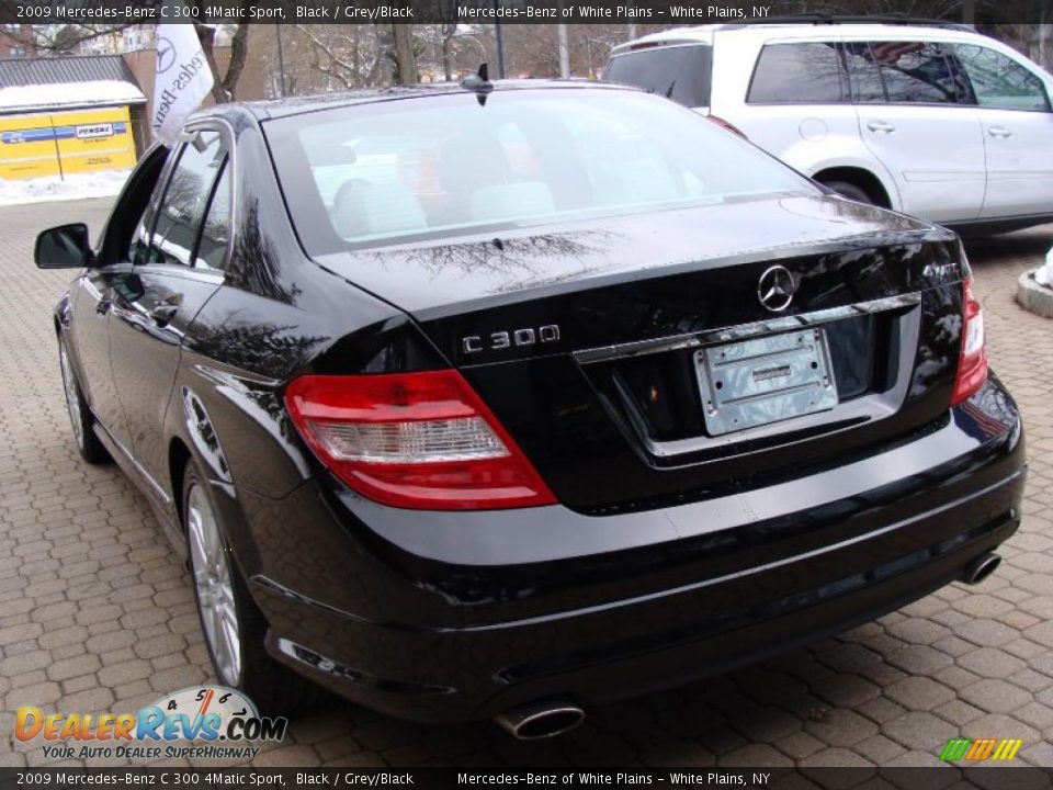 2009 Mercedes-Benz C 300 4Matic Sport Black / Grey/Black Photo #6