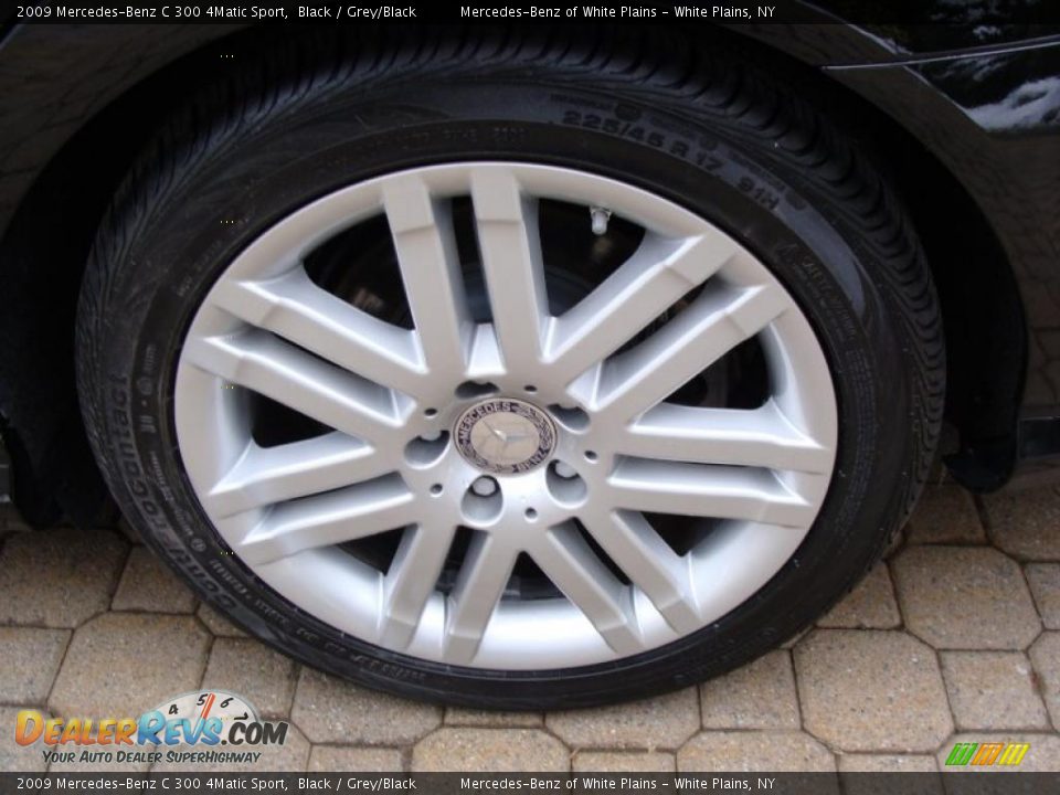 2009 Mercedes-Benz C 300 4Matic Sport Black / Grey/Black Photo #7