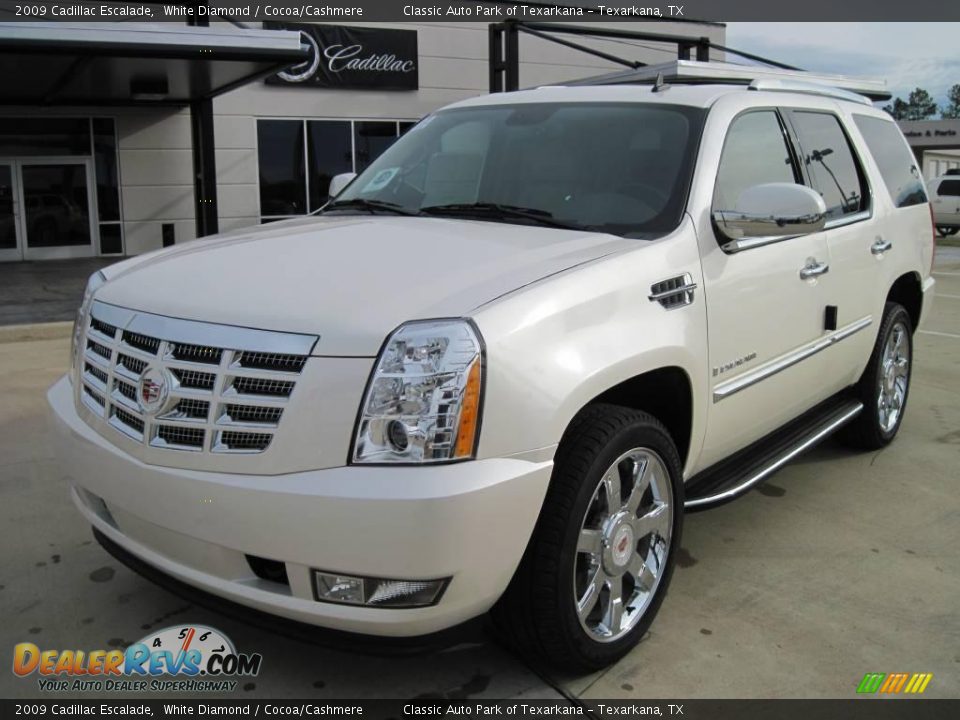 2009 Cadillac Escalade White Diamond / Cocoa/Cashmere Photo #1