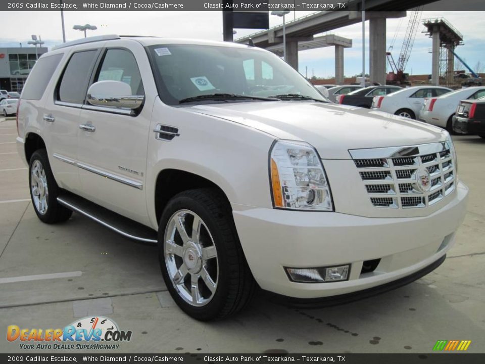 2009 Cadillac Escalade White Diamond / Cocoa/Cashmere Photo #2
