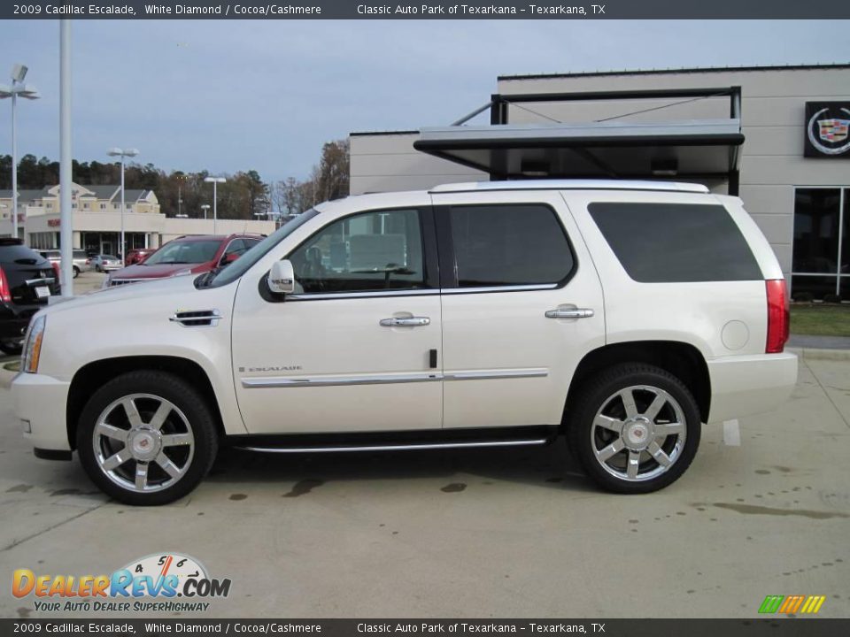 2009 Cadillac Escalade White Diamond / Cocoa/Cashmere Photo #3