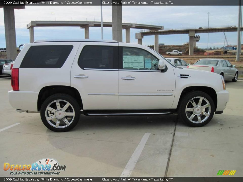 2009 Cadillac Escalade White Diamond / Cocoa/Cashmere Photo #4