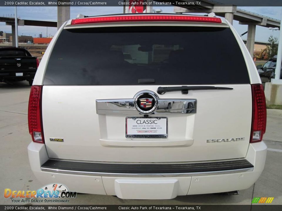 2009 Cadillac Escalade White Diamond / Cocoa/Cashmere Photo #6