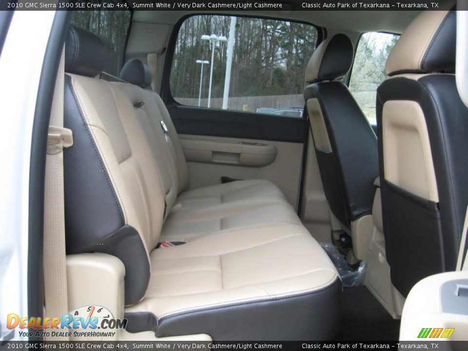 2010 GMC Sierra 1500 SLE Crew Cab 4x4 Summit White / Very Dark Cashmere/Light Cashmere Photo #7
