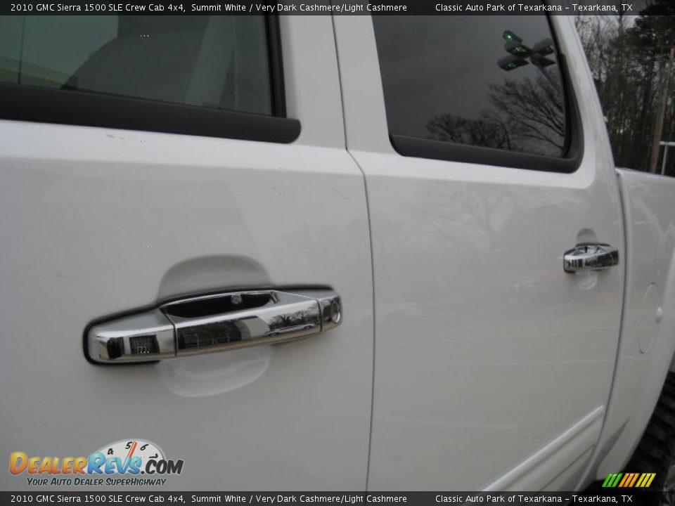 2010 GMC Sierra 1500 SLE Crew Cab 4x4 Summit White / Very Dark Cashmere/Light Cashmere Photo #10