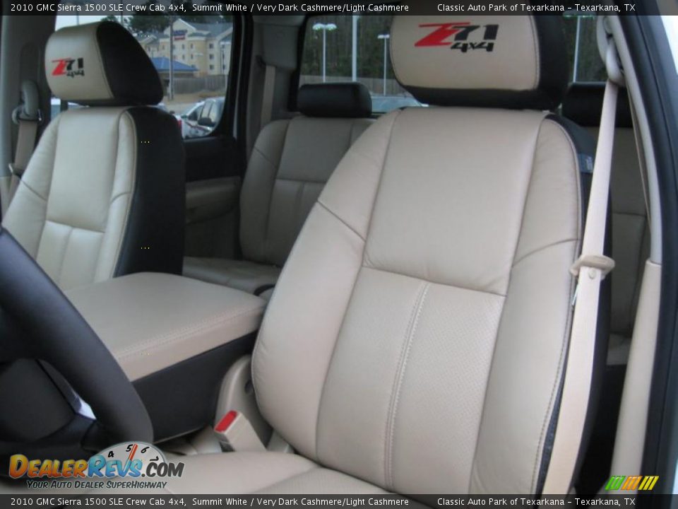 2010 GMC Sierra 1500 SLE Crew Cab 4x4 Summit White / Very Dark Cashmere/Light Cashmere Photo #13