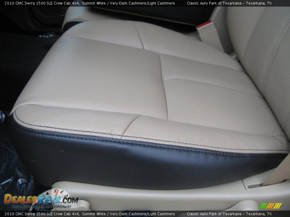 2010 GMC Sierra 1500 SLE Crew Cab 4x4 Summit White / Very Dark Cashmere/Light Cashmere Photo #15