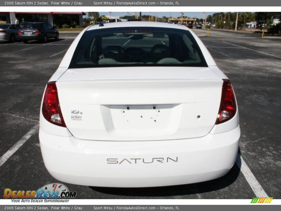 2006 Saturn ION 2 Sedan Polar White / Gray Photo #6
