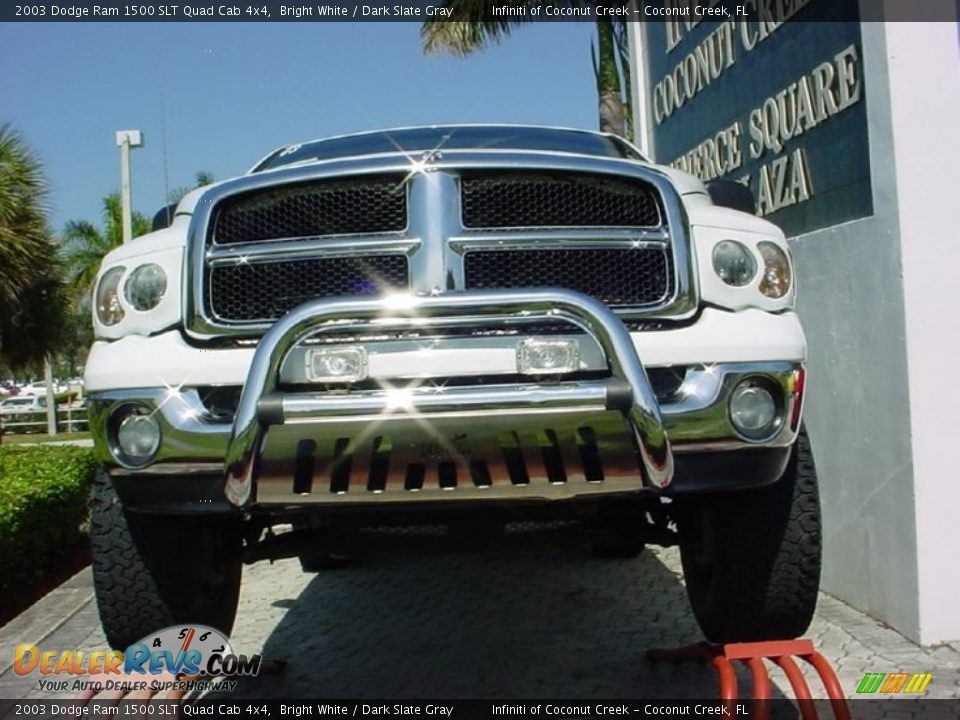 2003 Dodge Ram 1500 SLT Quad Cab 4x4 Bright White / Dark Slate Gray Photo #3