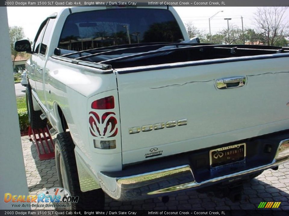 2003 Dodge Ram 1500 SLT Quad Cab 4x4 Bright White / Dark Slate Gray Photo #5