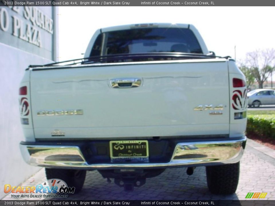 2003 Dodge Ram 1500 SLT Quad Cab 4x4 Bright White / Dark Slate Gray Photo #6