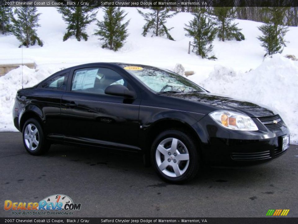 2007 Chevrolet Cobalt LS Coupe Black / Gray Photo #3