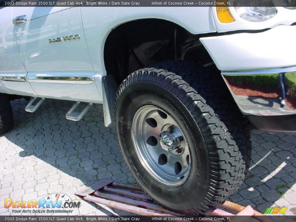 2003 Dodge Ram 1500 SLT Quad Cab 4x4 Bright White / Dark Slate Gray Photo #8