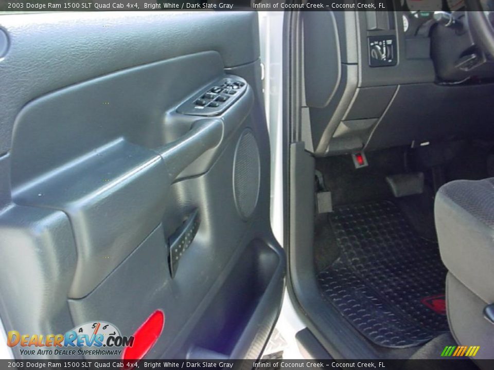 2003 Dodge Ram 1500 SLT Quad Cab 4x4 Bright White / Dark Slate Gray Photo #9