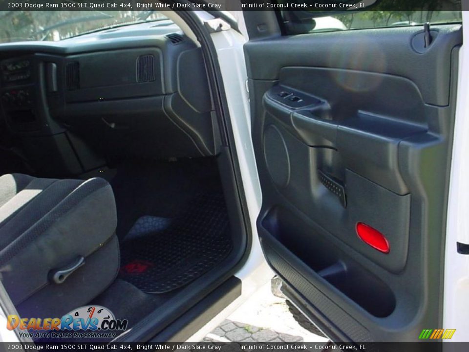 2003 Dodge Ram 1500 SLT Quad Cab 4x4 Bright White / Dark Slate Gray Photo #11