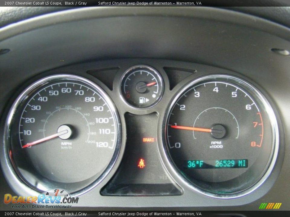 2007 Chevrolet Cobalt LS Coupe Black / Gray Photo #9