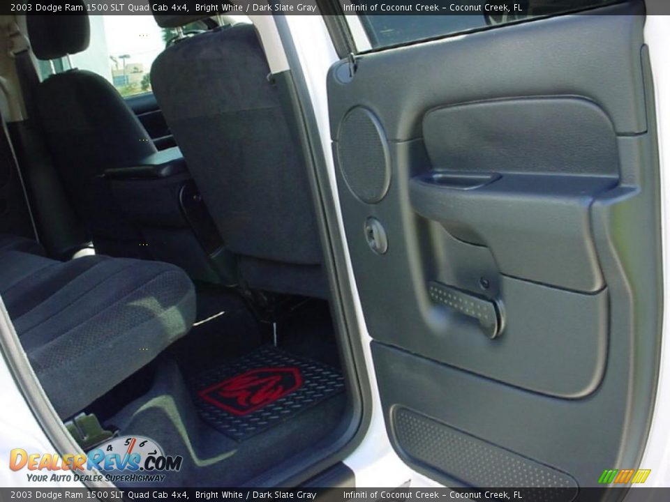 2003 Dodge Ram 1500 SLT Quad Cab 4x4 Bright White / Dark Slate Gray Photo #13